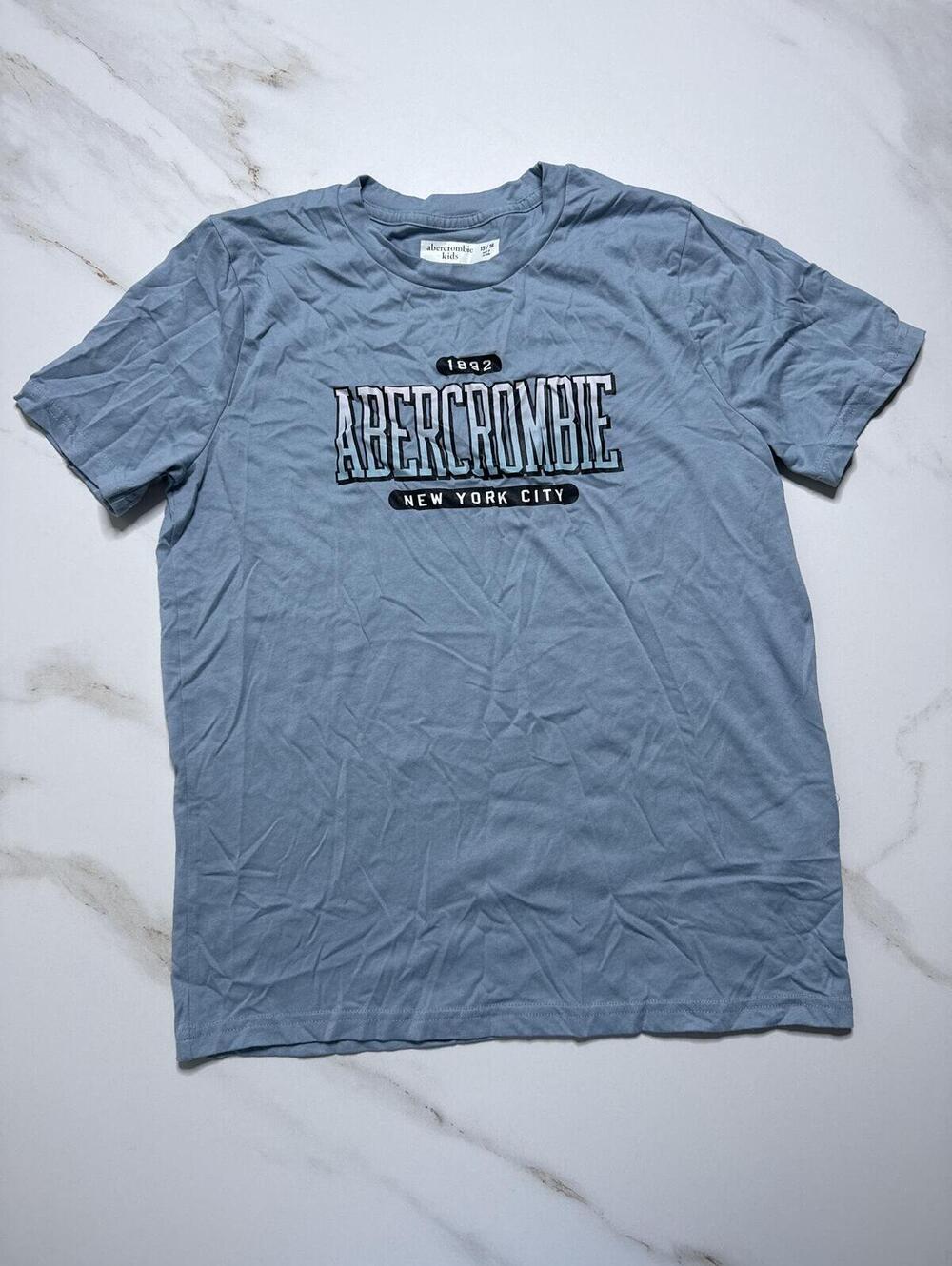 Abercrombie Kids Logo Text New York City T Shirt - Boys 15/16